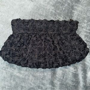 Betsey Johnson Black Rose Clutch